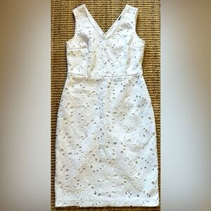 Used Banana Republic White Eyelet Dress Size 4